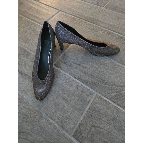 Stuart Weitzman Chicpump Pyrite Nocturn Gray Iridescent Sparkle Size‎ 9.5 N - Picture 1 of 9